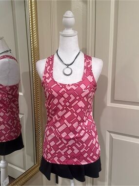 Nike Pink Geometric Racerback Tank Top
